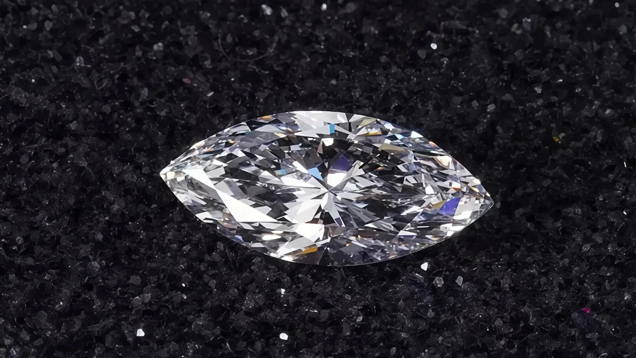 marquise shape (oval oblong cut) lab grown white loose diamond