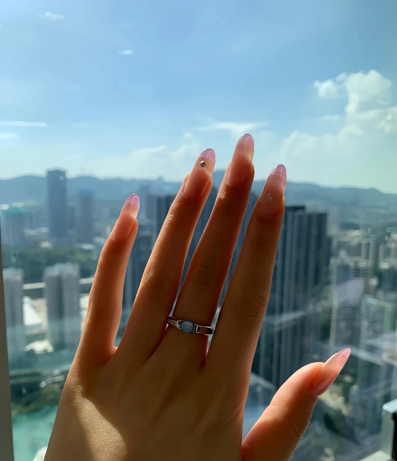 elongated cushion cut blue lab grown loose diamond