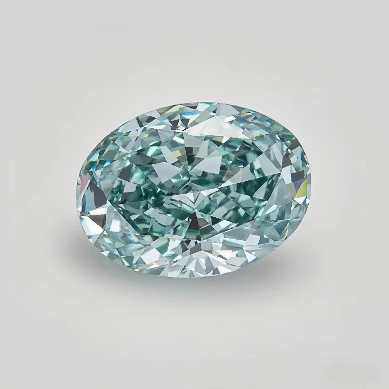 pear shape fancy intense green lab grown loose diamond #2