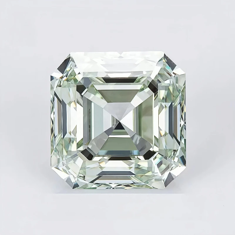 asscher shape fancy vivid green lab grown loose diamond