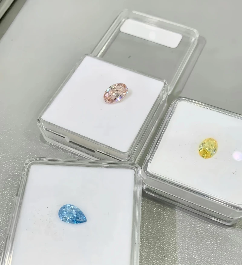 long european cut fancy vivid yellow lab grown loose diamond