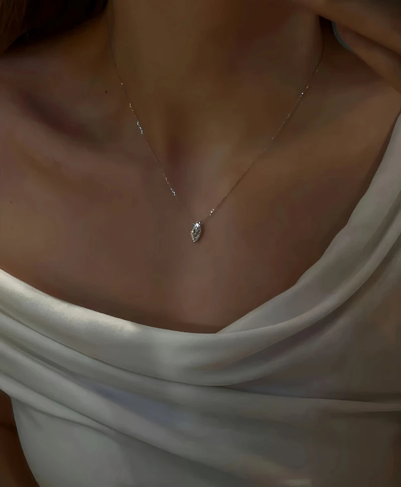 marquise shape (oval oblong cut) lab grown white loose diamond