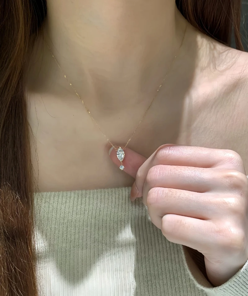 marquise shape (oval oblong cut) lab grown white loose diamond